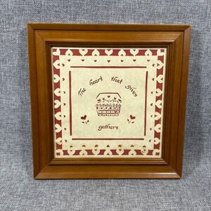 VTG Designs with Scissors Paper Cut The Heart That Gives Gathers Art 10x10 1987